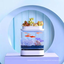 Xiaomi Geometry Mini Lazy Fish Tank Aquariums Самоочистка